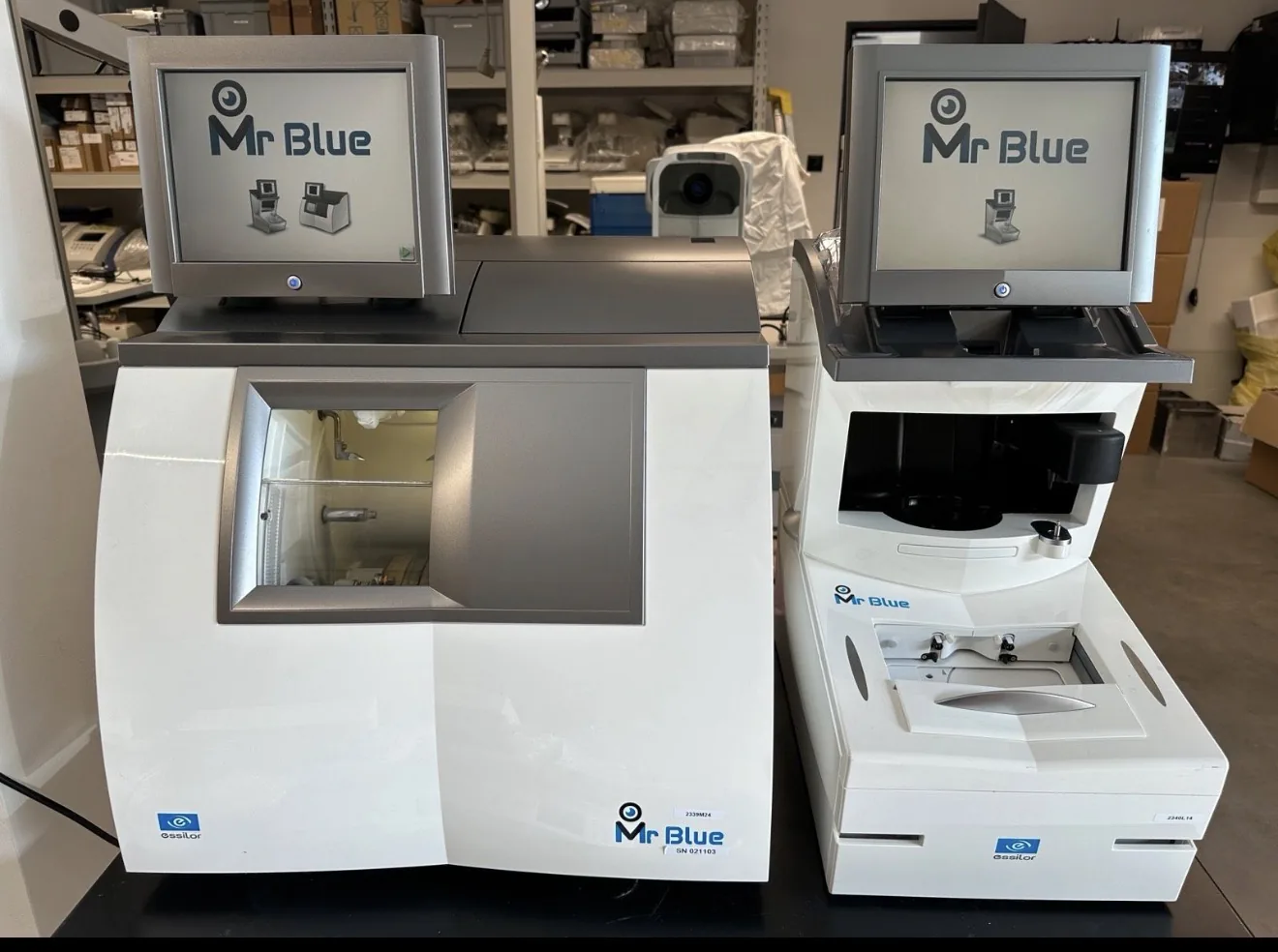Essilor Mr Blue 2.0 Schleifsystem in der Meisterwerkstatt von AB Augenoptik & Hörakustik Bettges